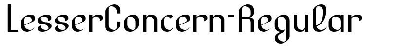 LesserConcern-Regular 字形