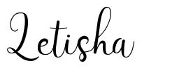Letisha font