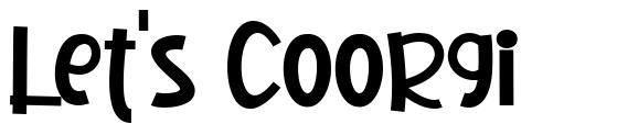 Let's Coorgi font