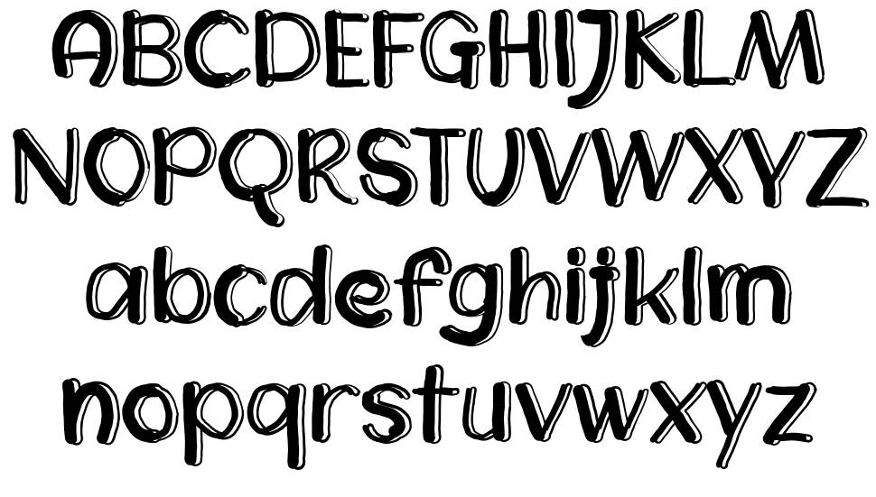 Letter Cute font specimens