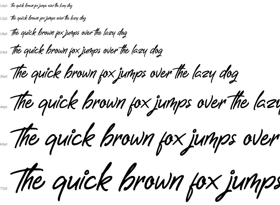 Letterally Handwritten font Waterfall