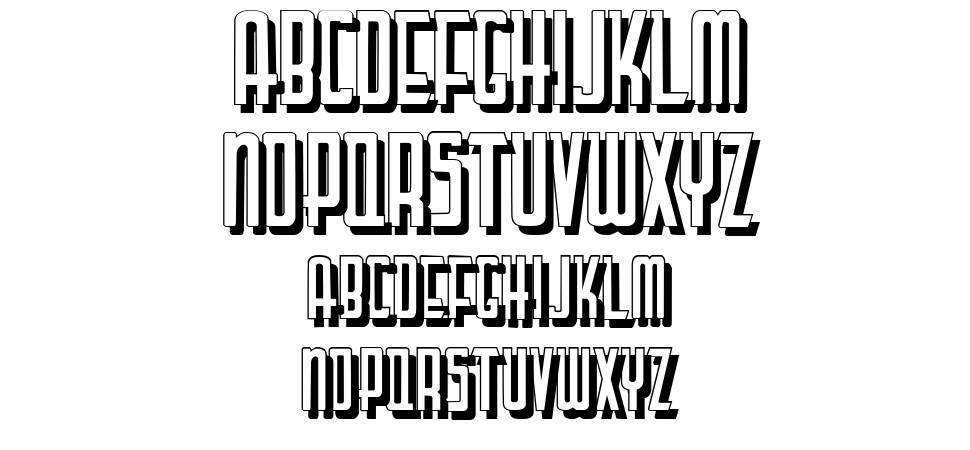 Lettering Deco Shadow font specimens