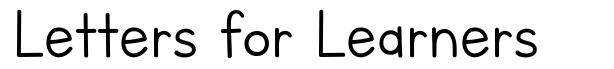Letters for Learners font