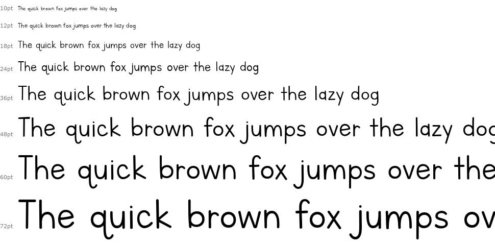 Letters for Learners font Waterfall