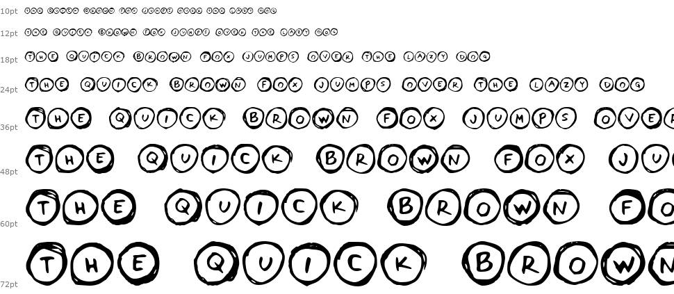 Letters in Circles font Şelale