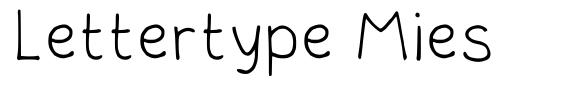 Lettertype Mies шрифт