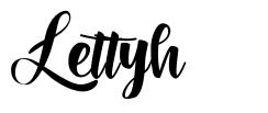 Lettyh schriftart