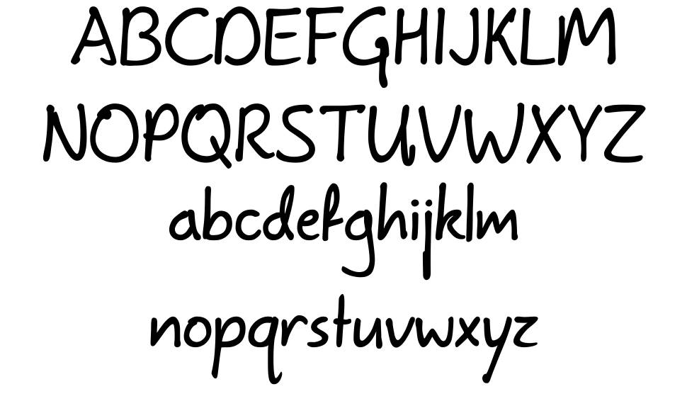 Levorotary font specimens
