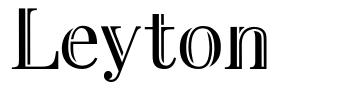 Leyton písmo