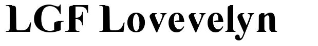 LGF Lovevelyn шрифт