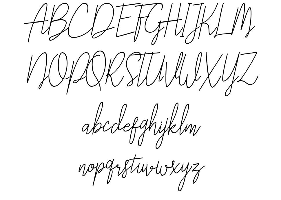 Liberika Oblique 字形 标本