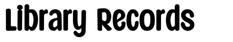 Library Records font