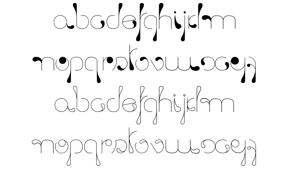 Licking Dropsfont specimens