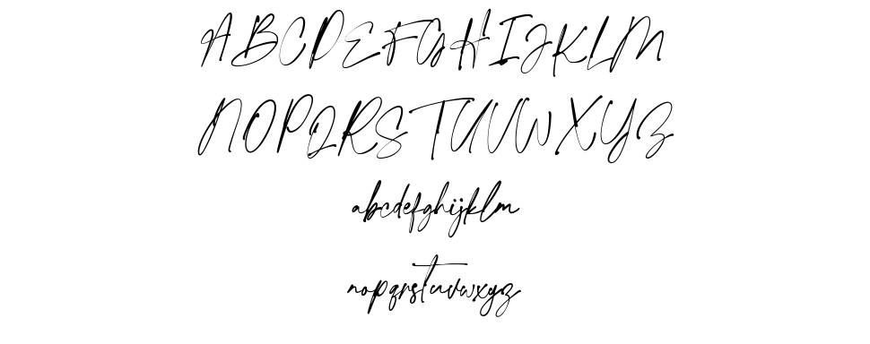 Ligatures Script font specimens