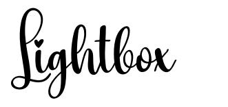 Lightbox шрифт