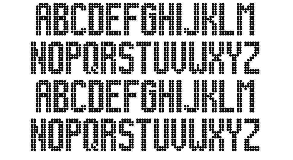 Lightdot 13x6 font specimens