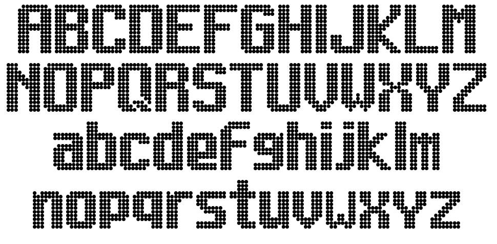 Lightdot 13x9 font specimens