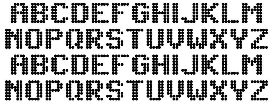 Lightdot 7x6 font specimens