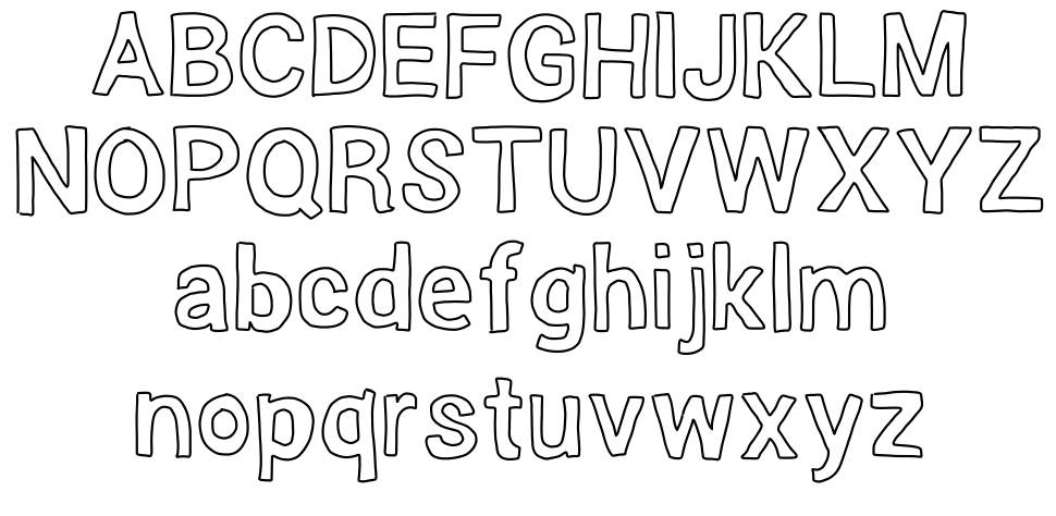 Lighthead font specimens