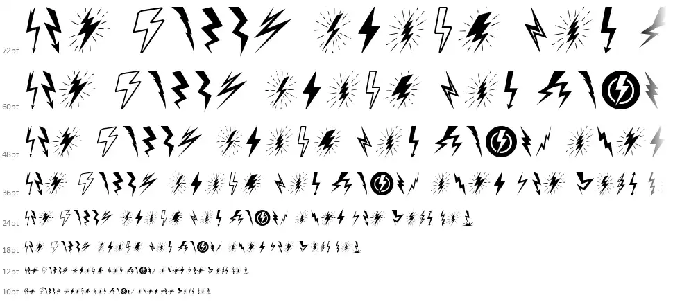 Lightning Bolt 字形 Waterfall