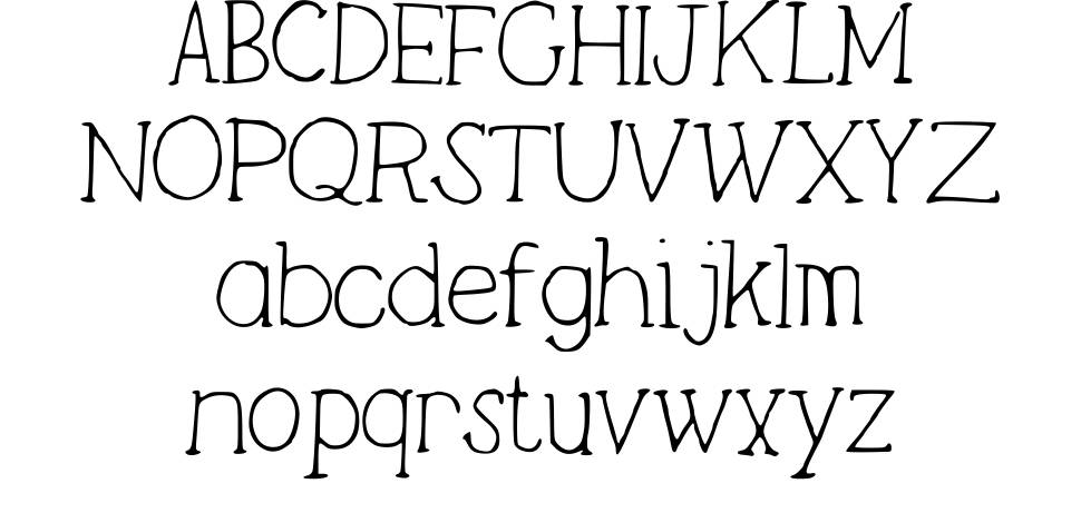 Lightweight font specimens