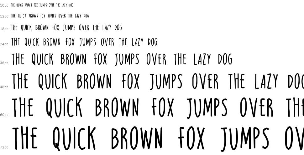 Lightweight Serif font Waterfall