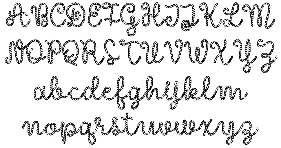 Like A Ropefont specimens