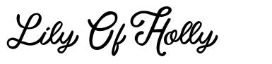 Lily Of Holly font