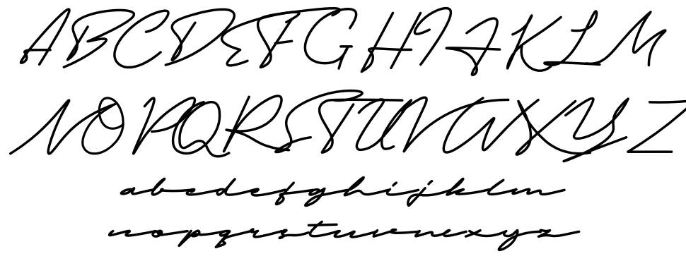 Limbathude Script font specimens