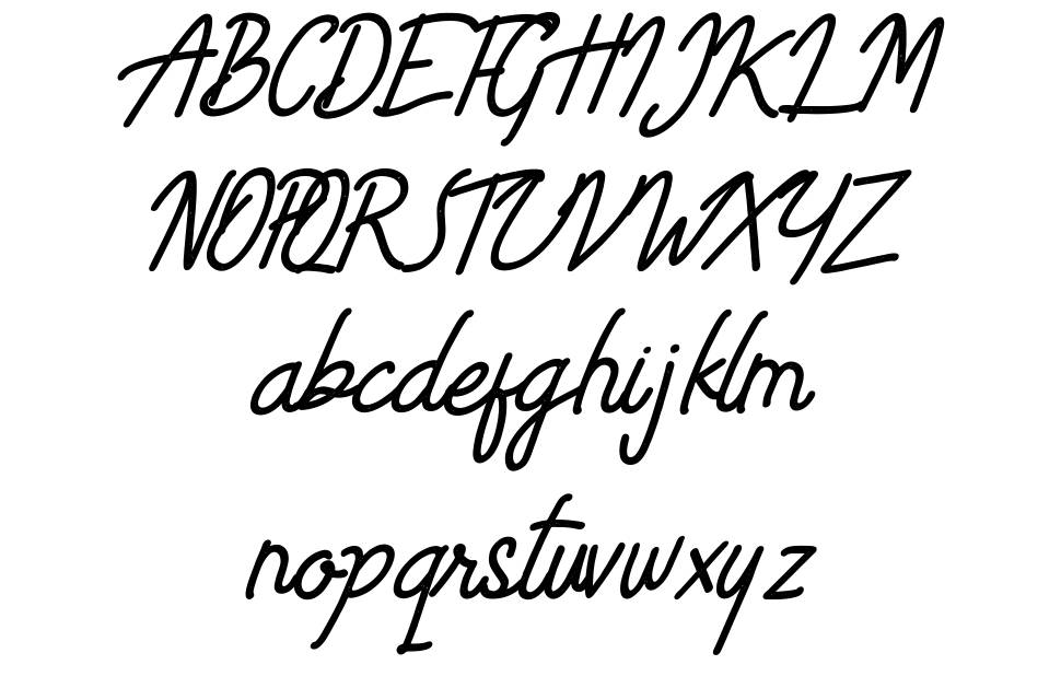 Limestone Ridge Script Press font Örnekler