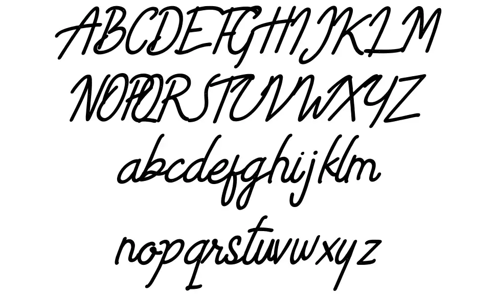 Limestone Ridge Script Press font Örnekler