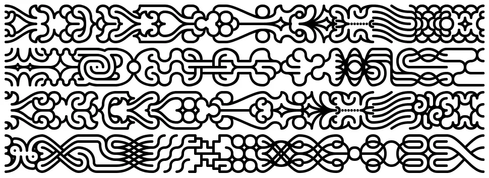Line Dings BRKfont specimens