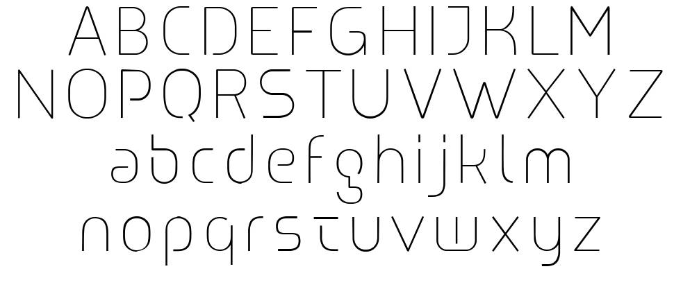 Line UltraLight font specimens