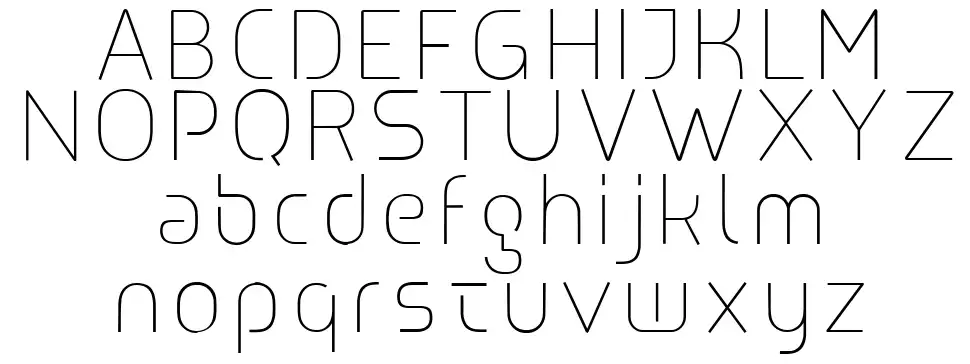 Line UltraLightfont specimens