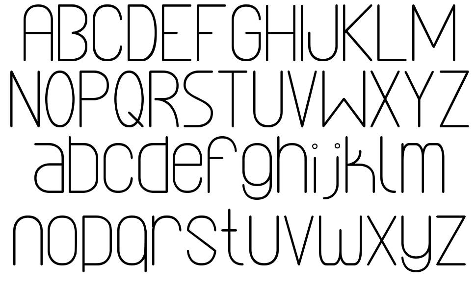 Lineal Simples ST font specimens