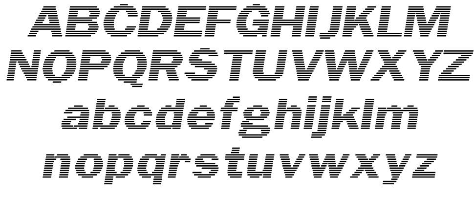 Linear Beam font specimens