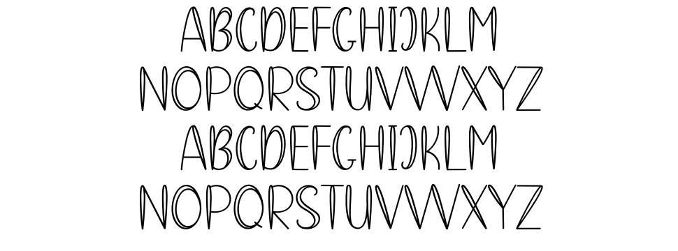Lineart font specimens