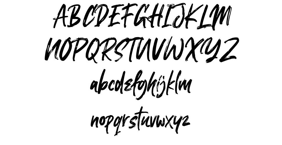 Linebrush font specimens