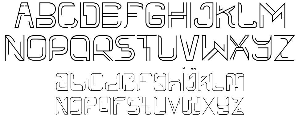 Linees Three font specimens