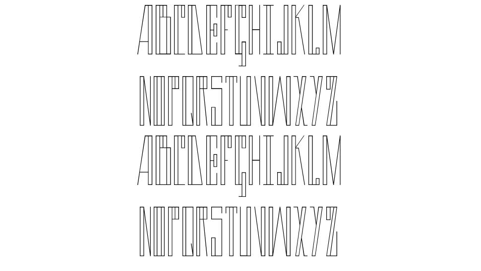 Lione font specimens