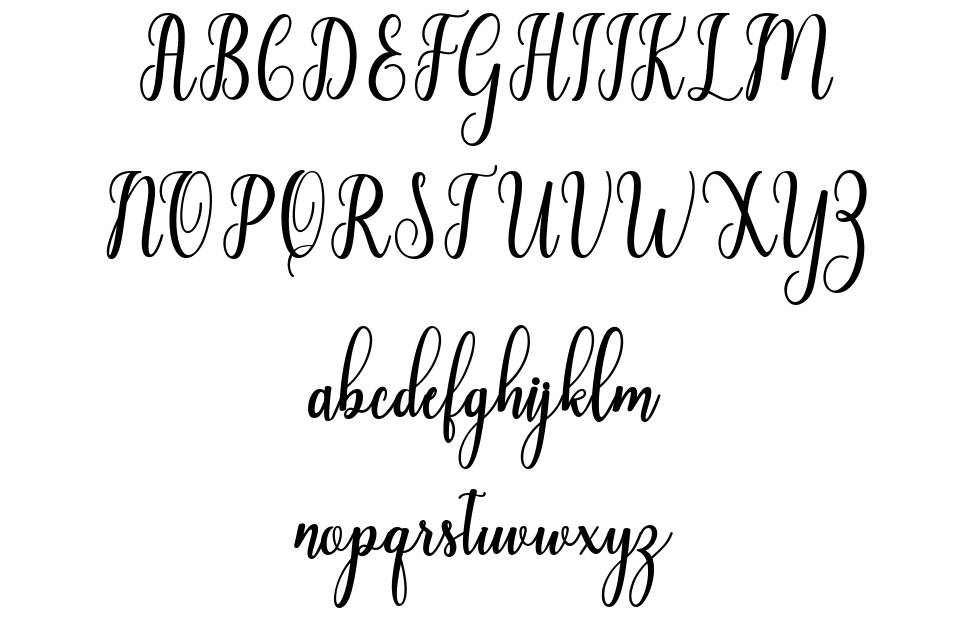 Liontine Script font Örnekler