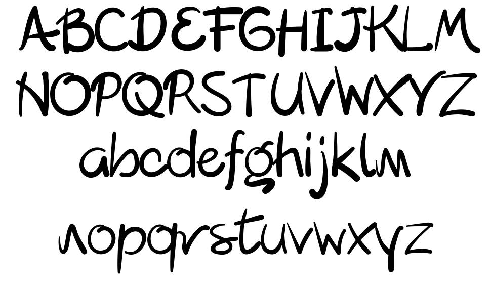 Lipograf font Örnekler