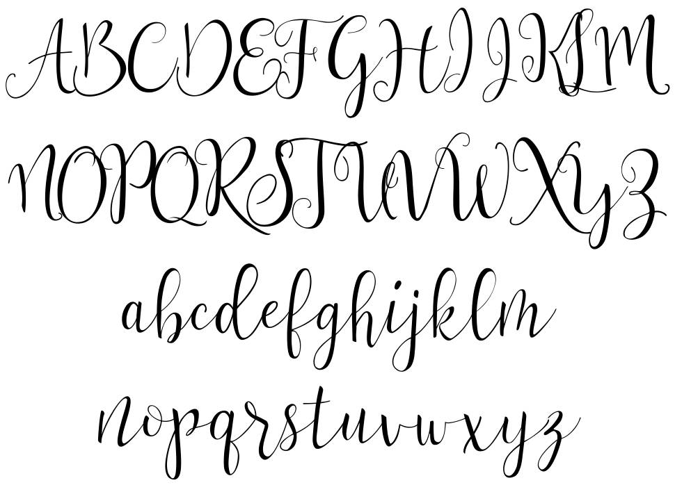 Lisbon Script font Örnekler