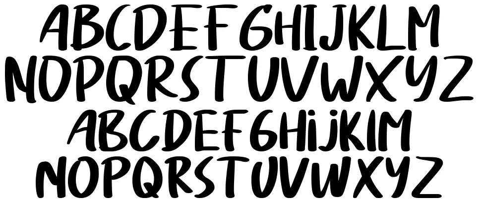 Listan Typefont specimens