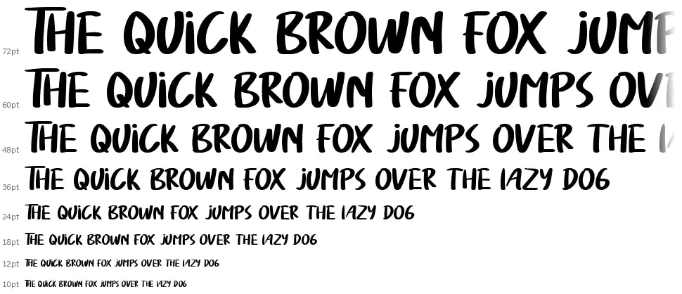 Listan Typefont waterfall