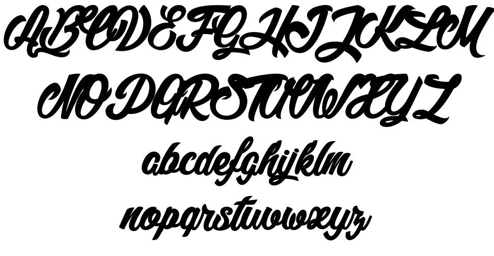 Litchis on Velvet font Örnekler