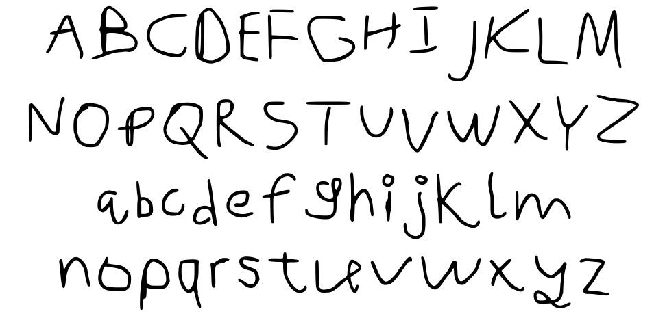 Little Kids Handwriting font specimens