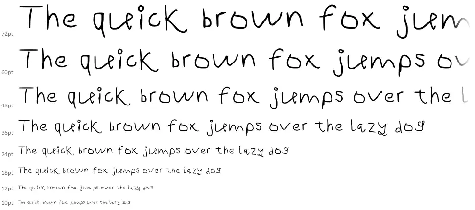 Little Kids Handwriting font Waterfall