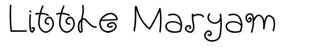 Little Maryam 字形