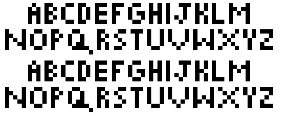 Little Pixel písmo Exempláře